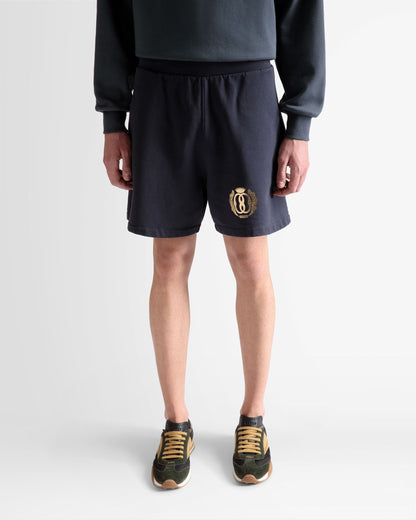 Train Print Half-Zipper Sweatshirt In Stone Cotton
