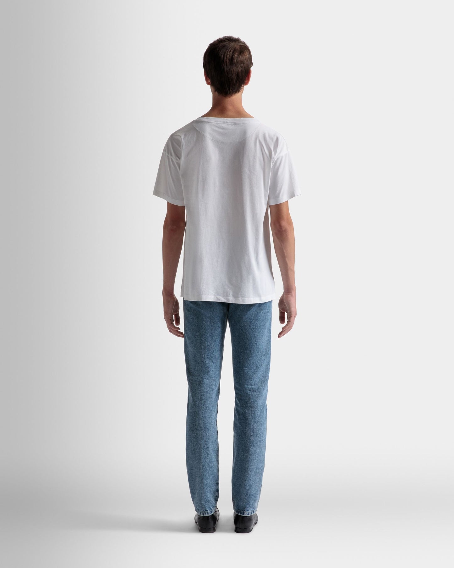 Printed T-Shirt In White Cotton