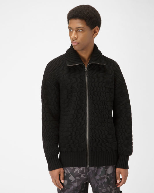 Wool And Cashmere Roll Neck In Black
