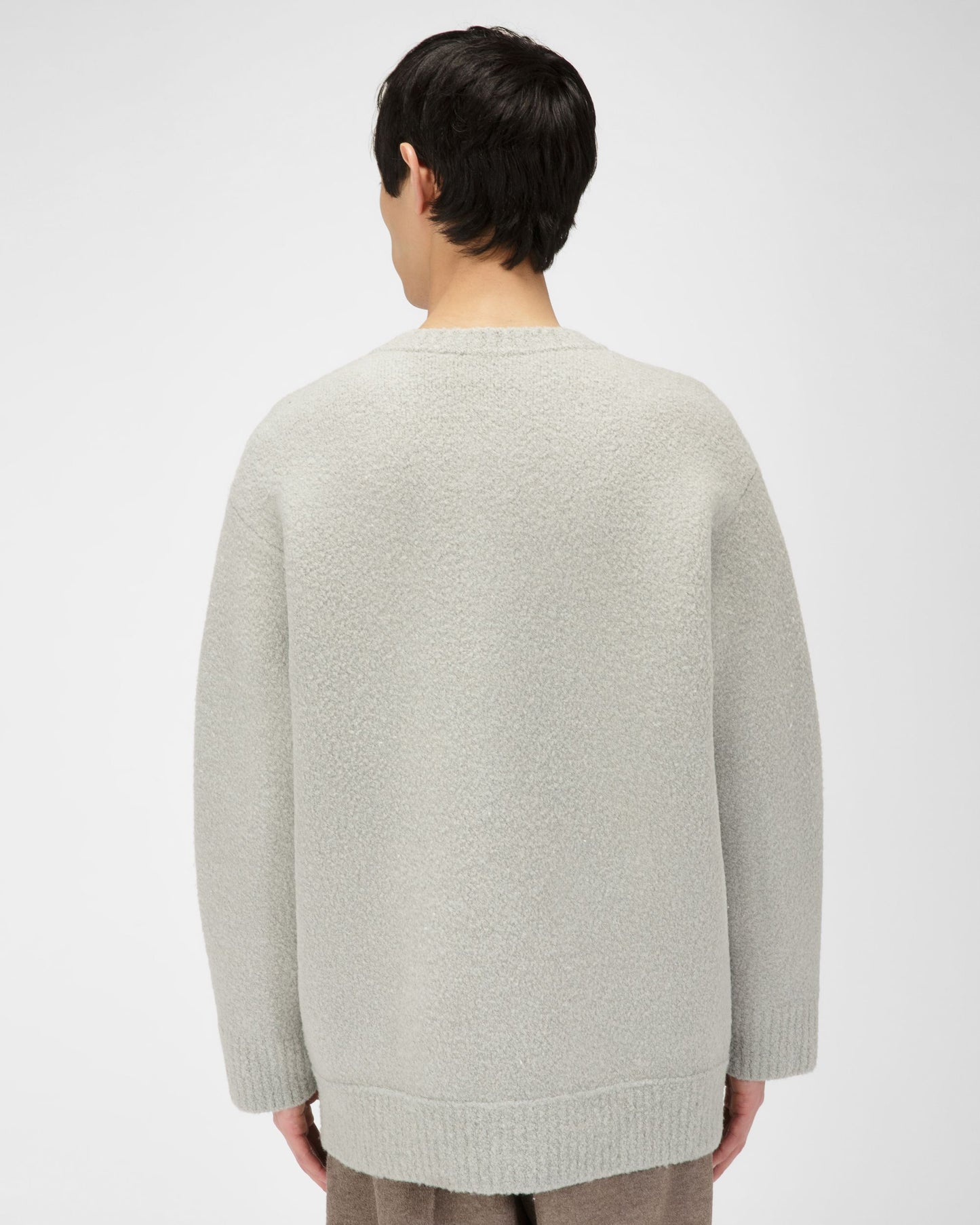 Wool Blend Cardigan In Light Blue