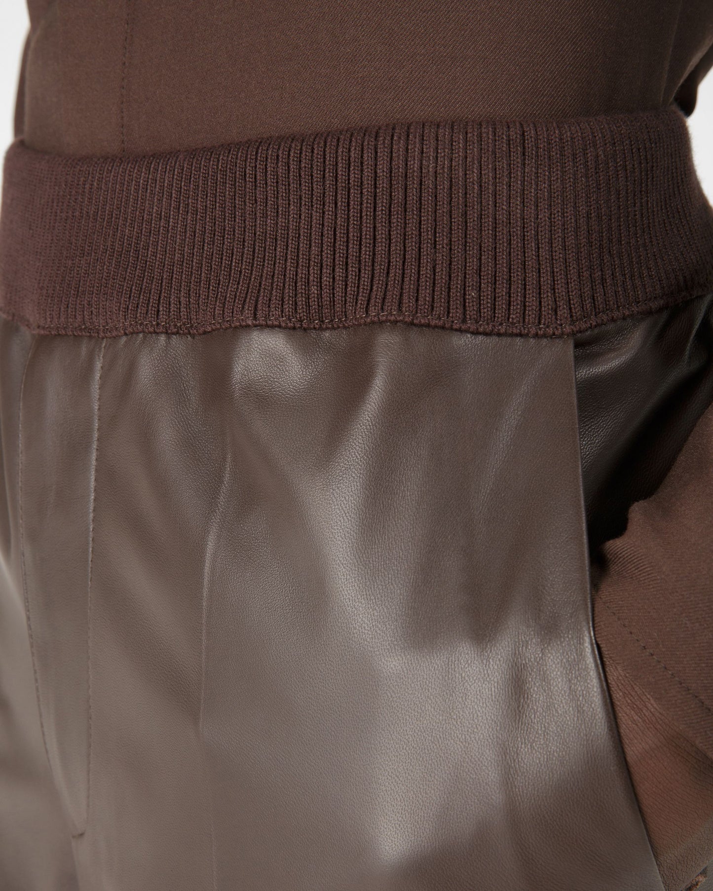 Leather Trousers In Ebony Brown