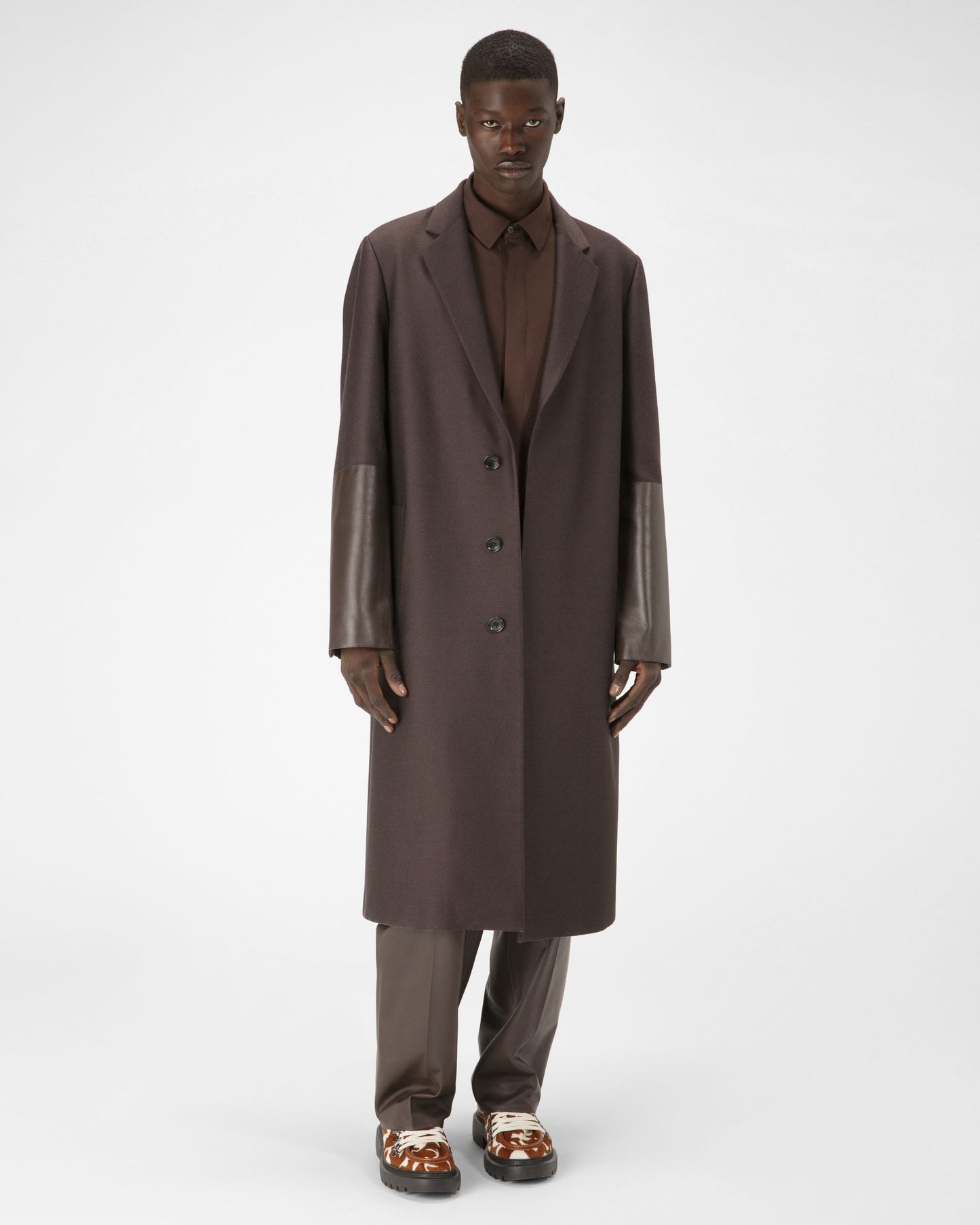 Leather Trousers In Ebony Brown