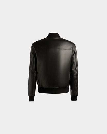 Bomber Jacket | Men's Outerwear | Black Leather | Bally | Still Life Back