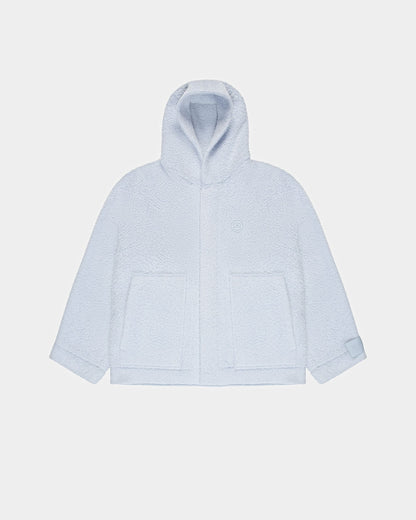 Mixed Wool Peacoat In Light Blue