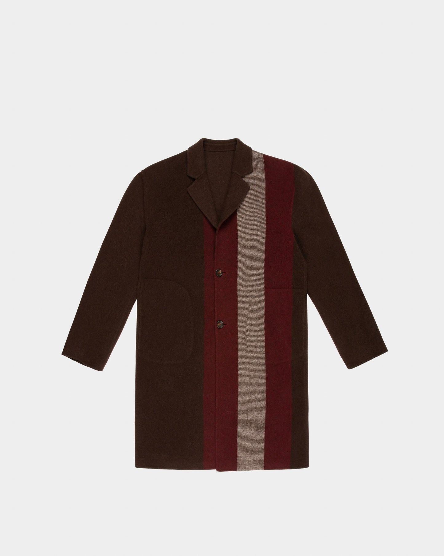 Wool Mix Coat In Ebony Brown