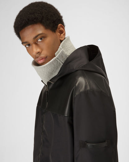 Recycled Nylon Bomber Jacket In Black