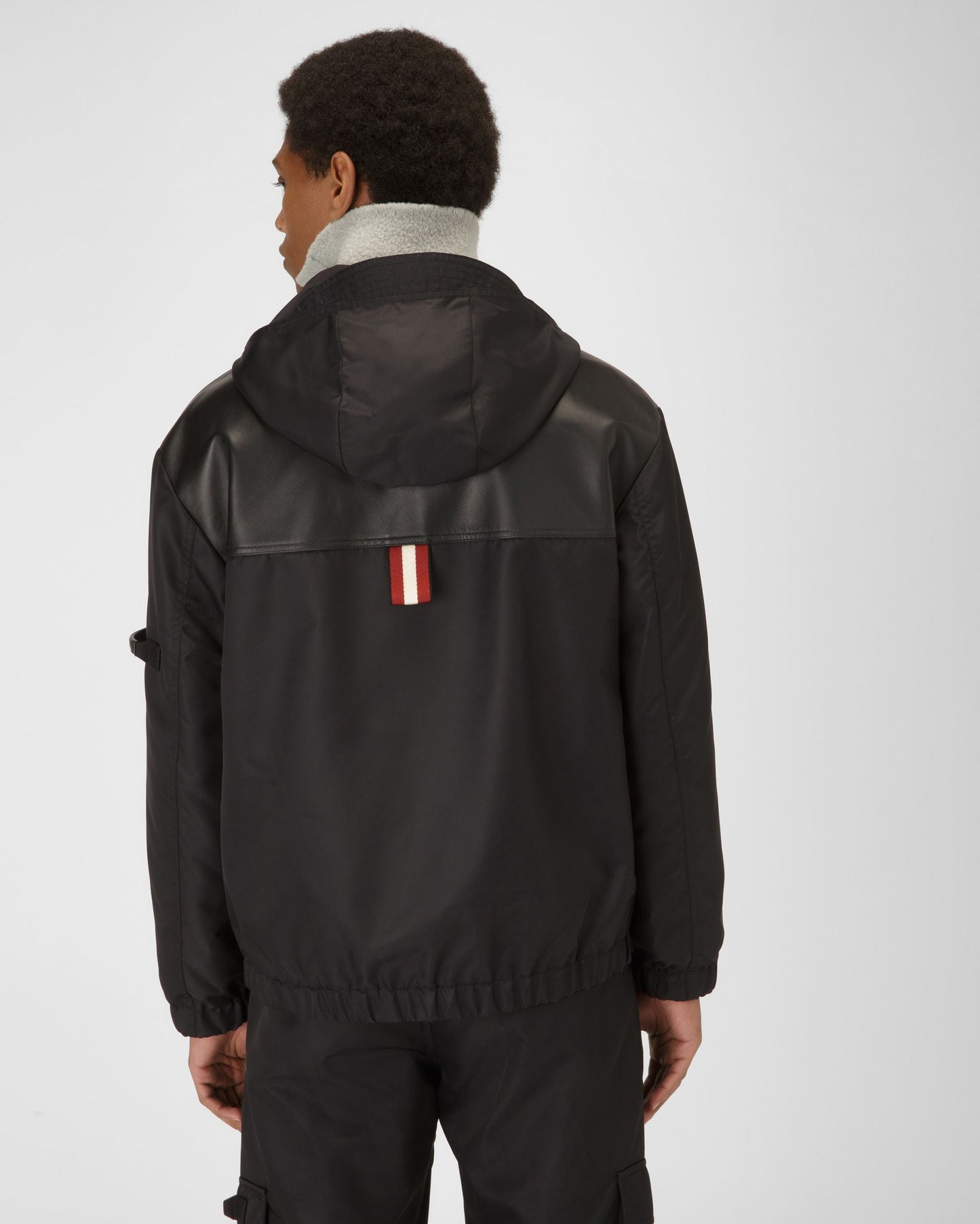 Recycled Nylon Bomber Jacket In Black