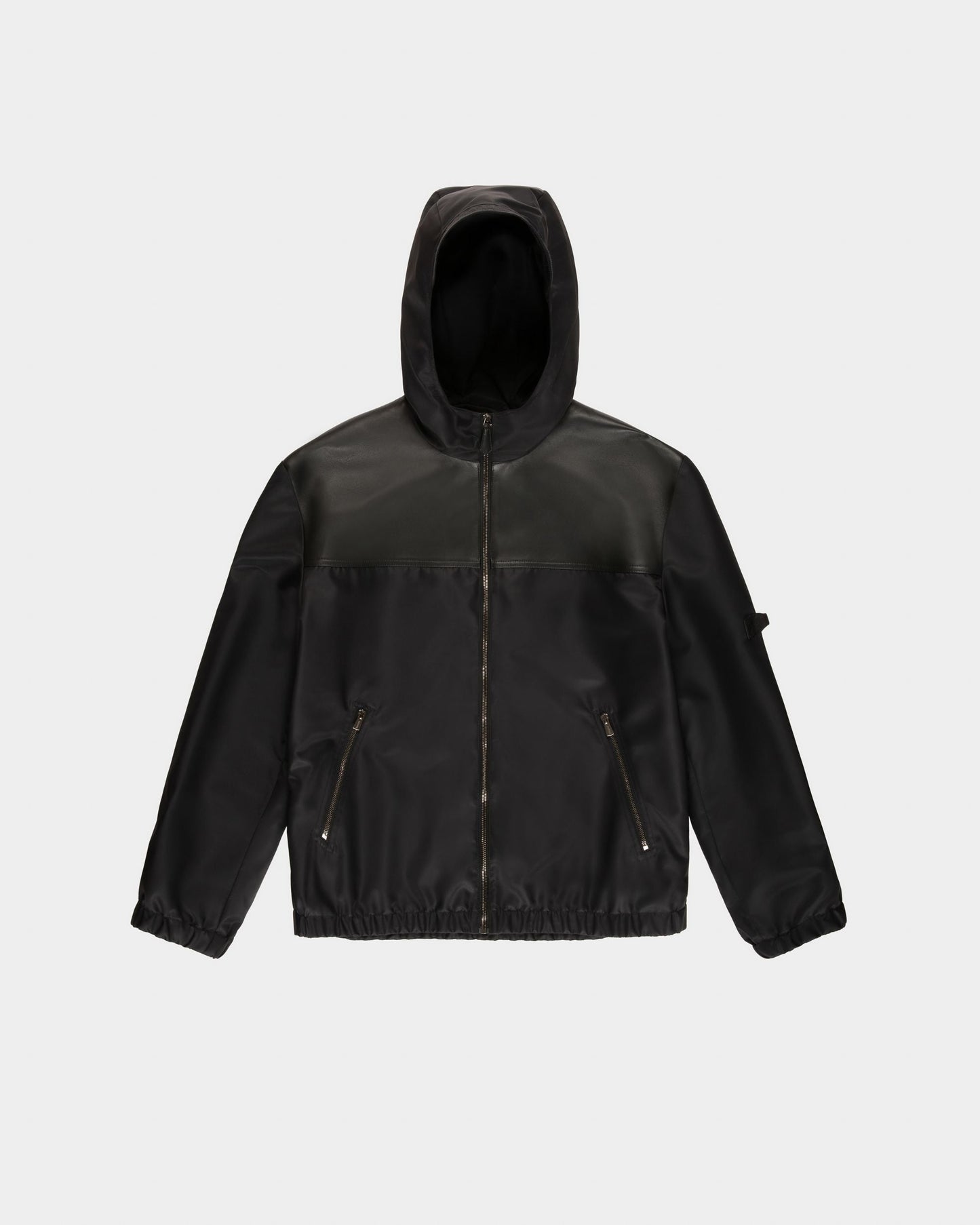 Recycled Nylon Bomber Jacket In Black