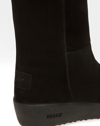 Gstaad Leather Snow Boots In Black