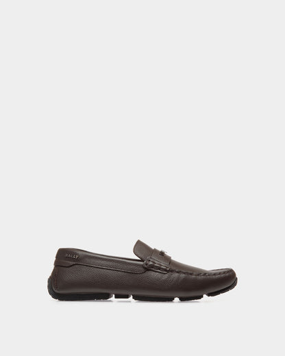 Pilot Driver In Brown Embossed Leather