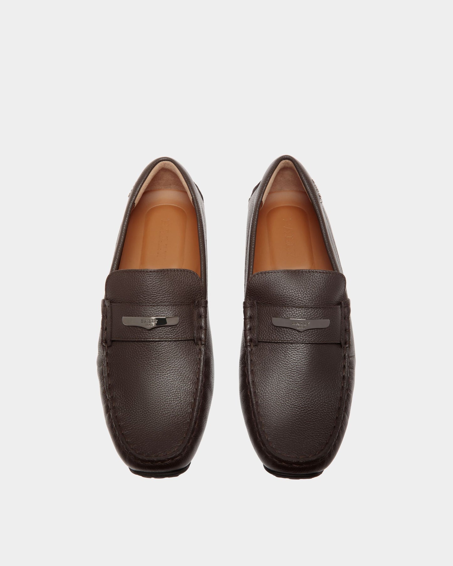Pilot Driver In Brown Embossed Leather