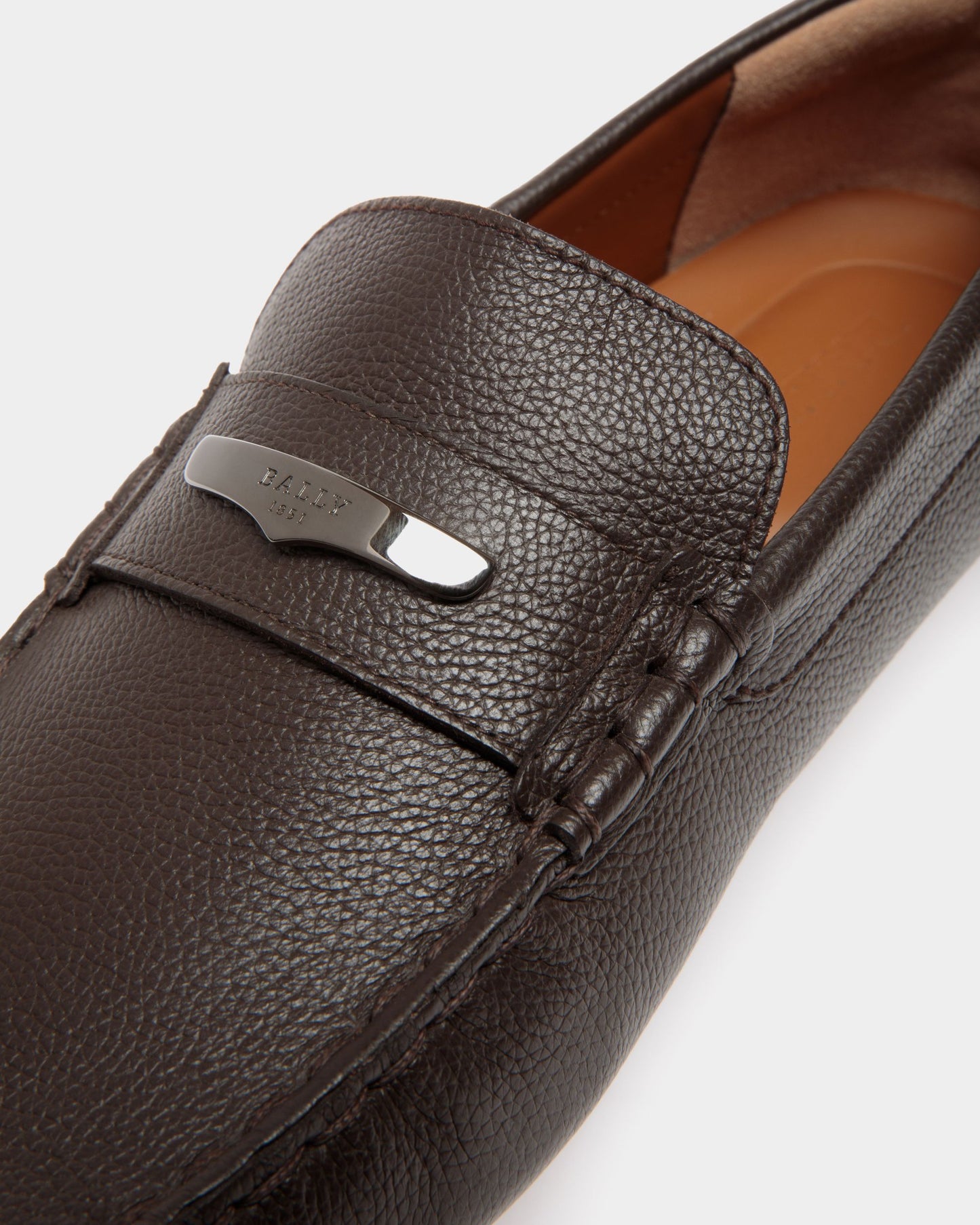 Pilot Driver In Brown Embossed Leather