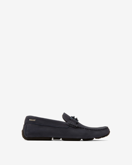 Parsal Leather Drivers In Midnight Blue