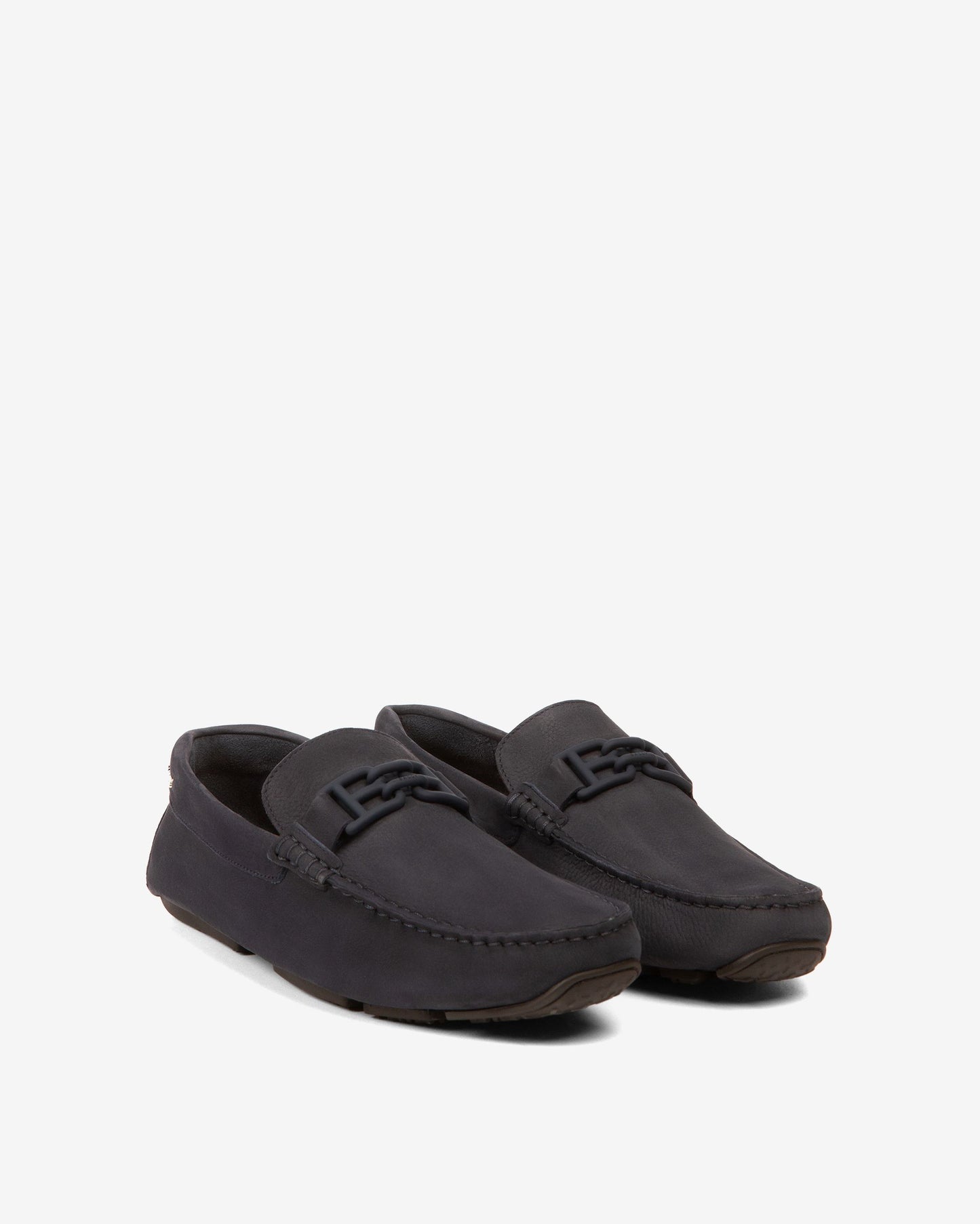 Parsal Leather Drivers In Midnight Blue