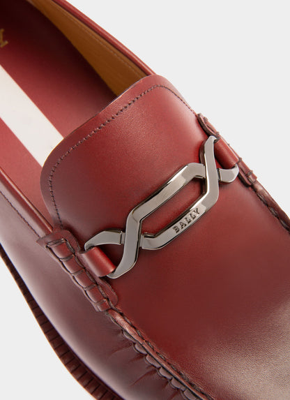 Novian Leather Mocassins In Heritage Red