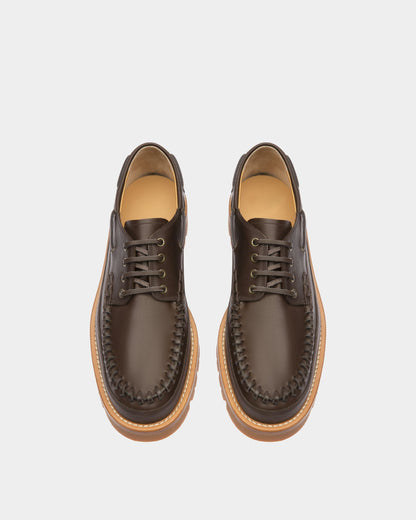 Tristan Leather Moccasins In Brown