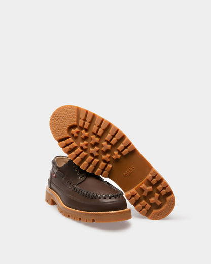 Tristan Leather Moccasins In Brown