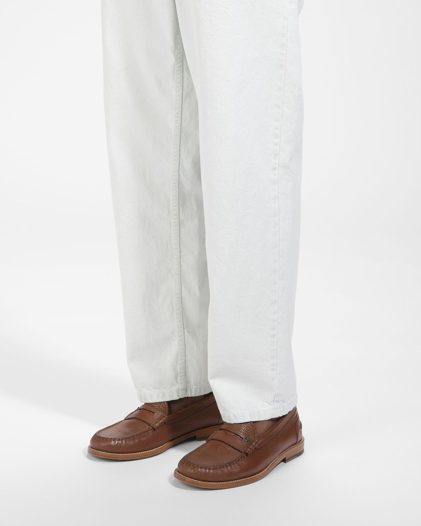 Ron Leather Moccasins In Brown