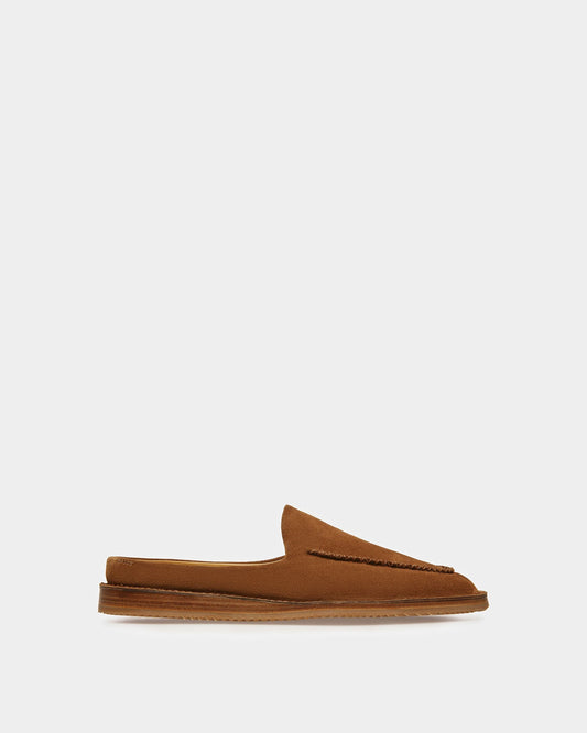 Fosko Leather Slippers In Brown