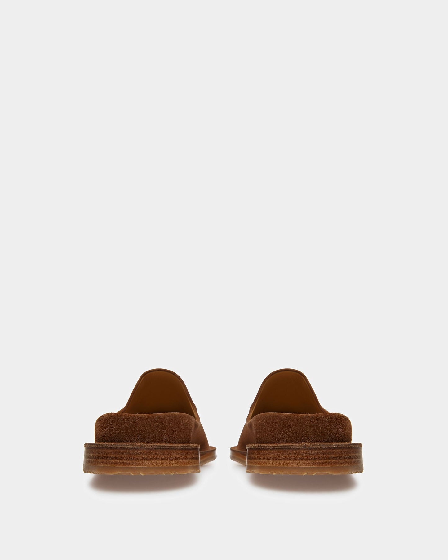 Fosko Leather Slippers In Brown