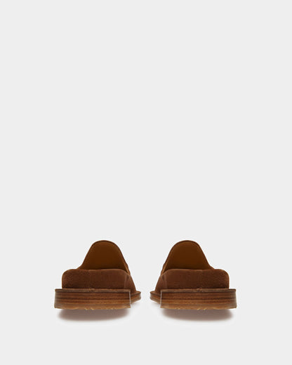 Fosko Leather Slippers In Brown