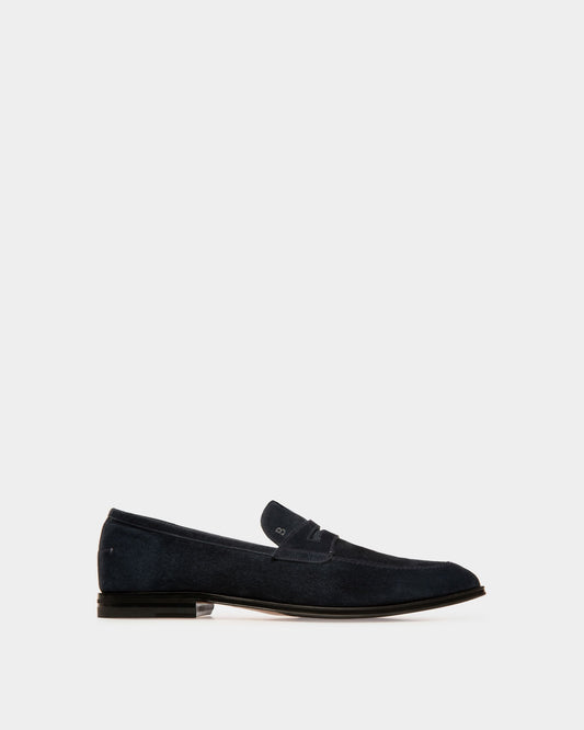 Webb Leather Loafers In Navy