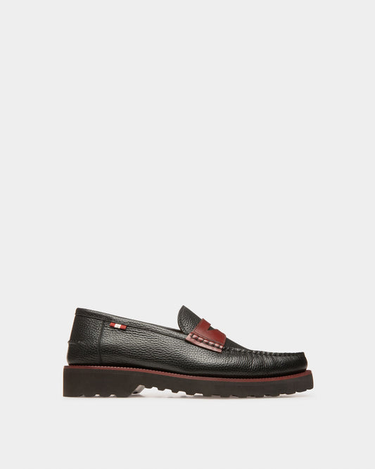 Noah Leather Loafers In Black & Heritage Red