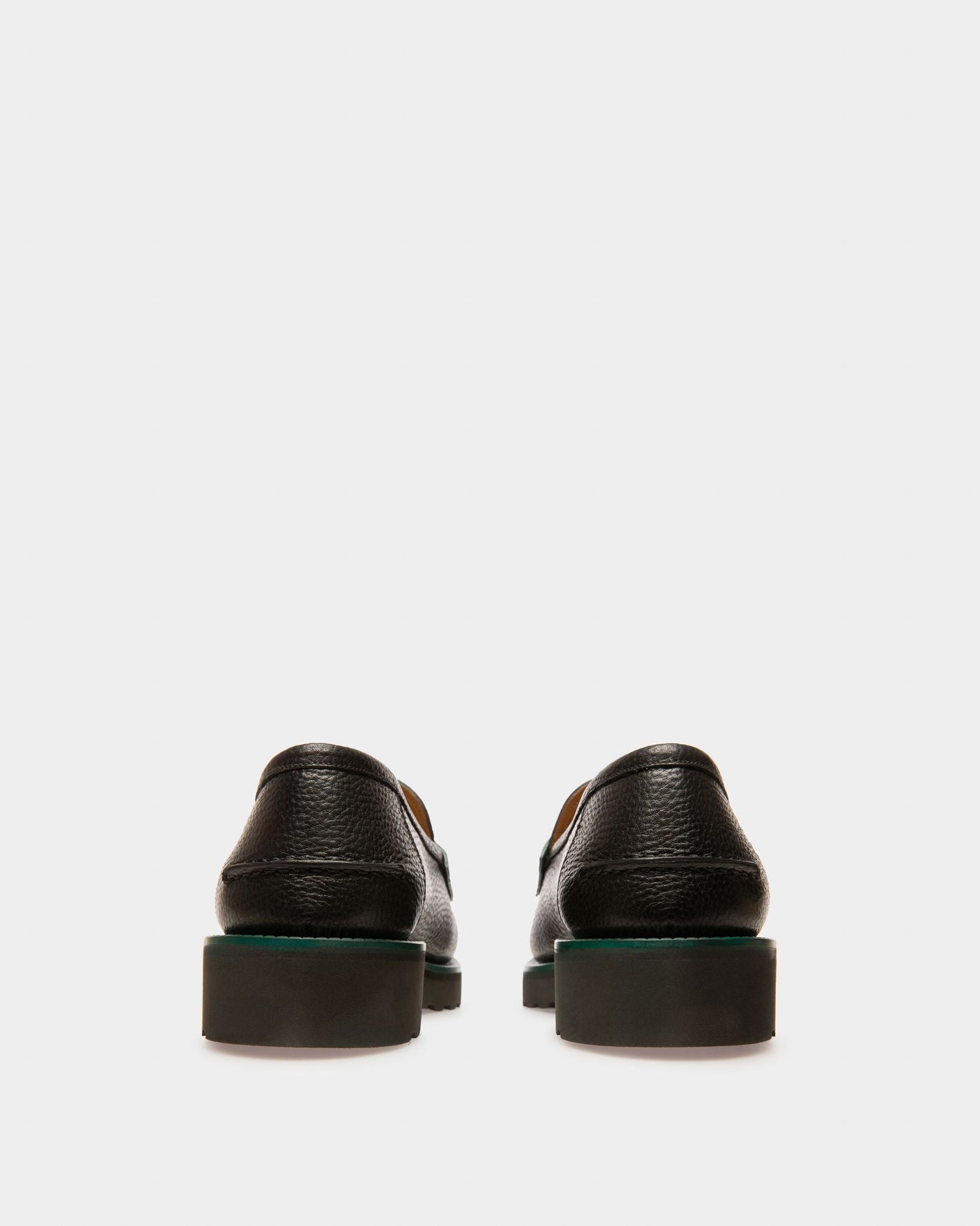 Noah Leather Loafers In Black & Green