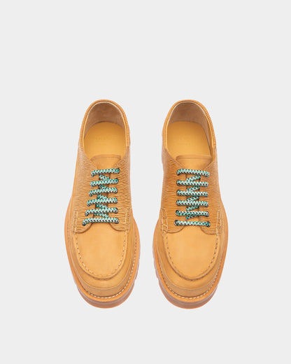 Tribus Leather Derbies In Tan