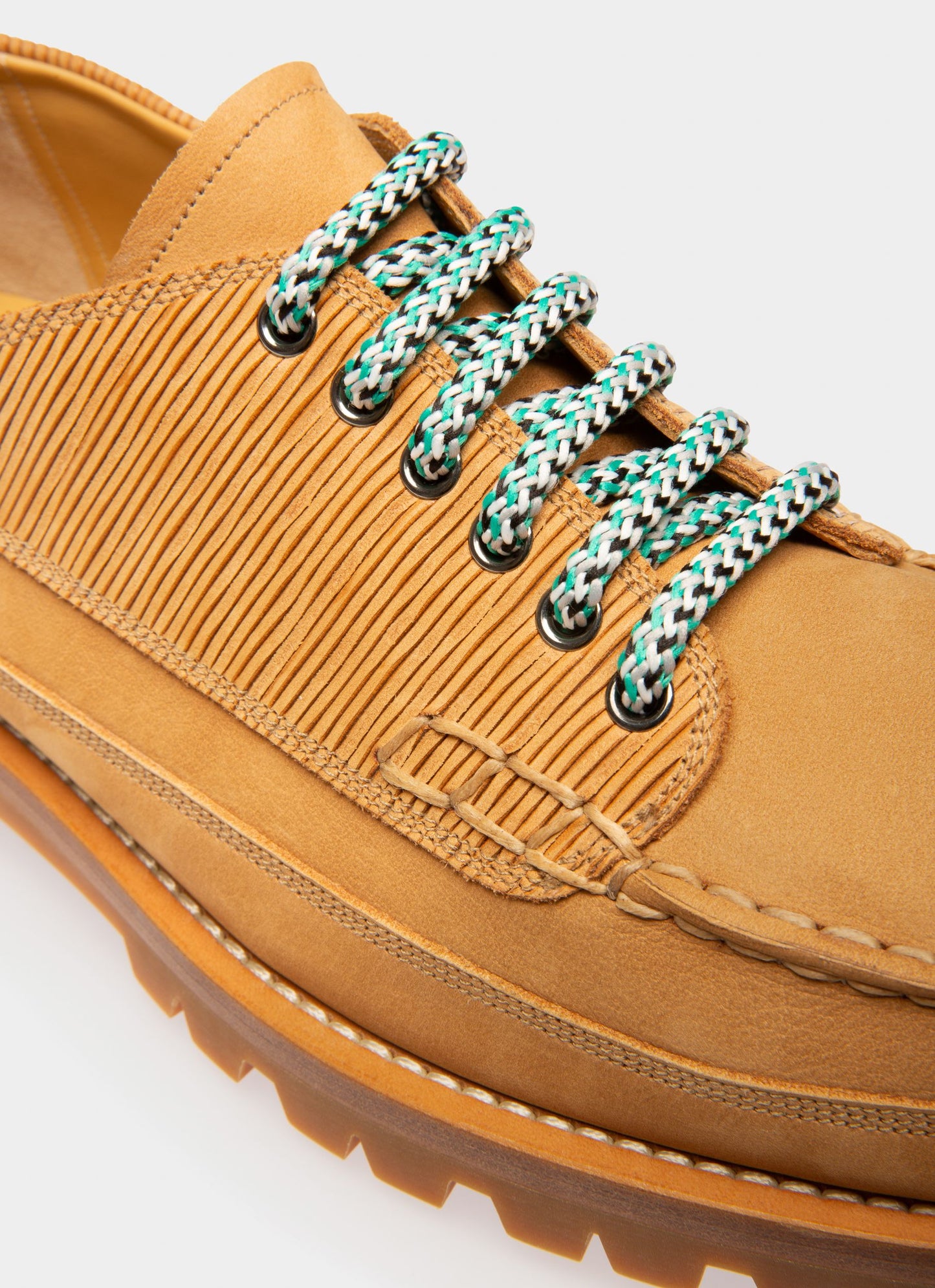 Tribus Leather Derbies In Tan