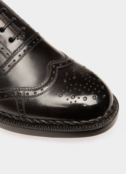 Oliver Leather Oxfords In Black