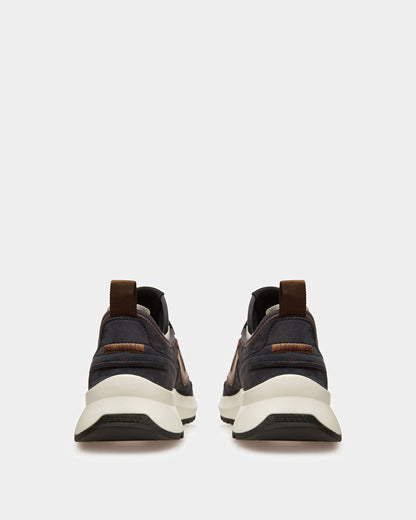 Darys Leather Sneakers In Midnight And Brown