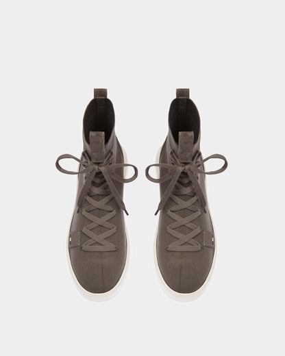 Mitys-T Leather Sneakers In Dark Mineral