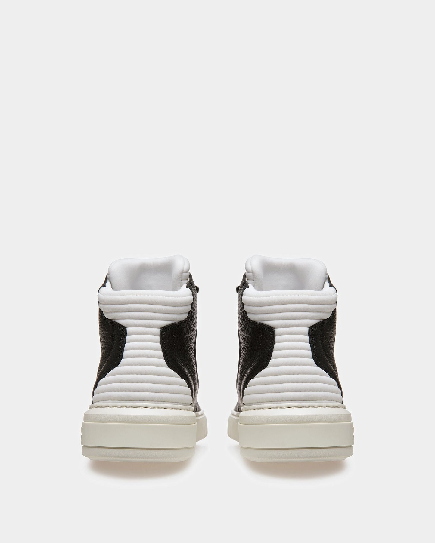 Martyn Leather And Fabric Sneakers In Black And White