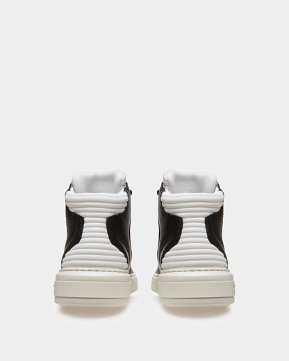 Martyn Leather And Fabric Sneakers In Black And White