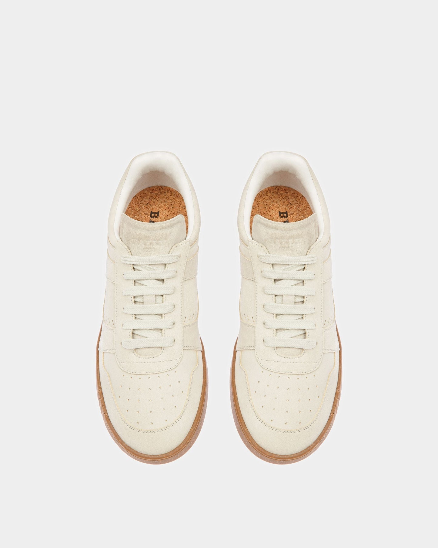 Weky Leather Sneakers In Dusty White