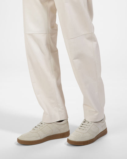 Weky Leather Sneakers In Dusty White