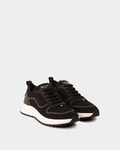 Davyn Mesh And Leather Sneakers In Black