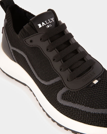 Davyn Mesh And Leather Sneakers In Black
