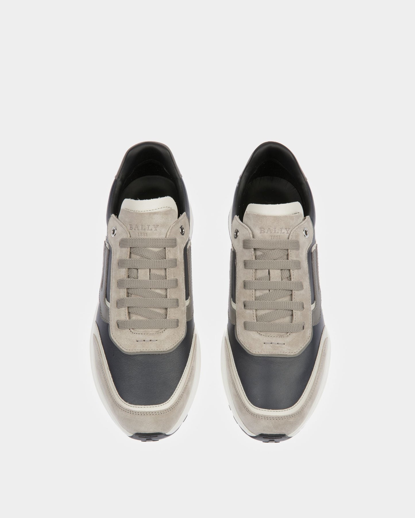 Demmy Leather Sneakers In Grey