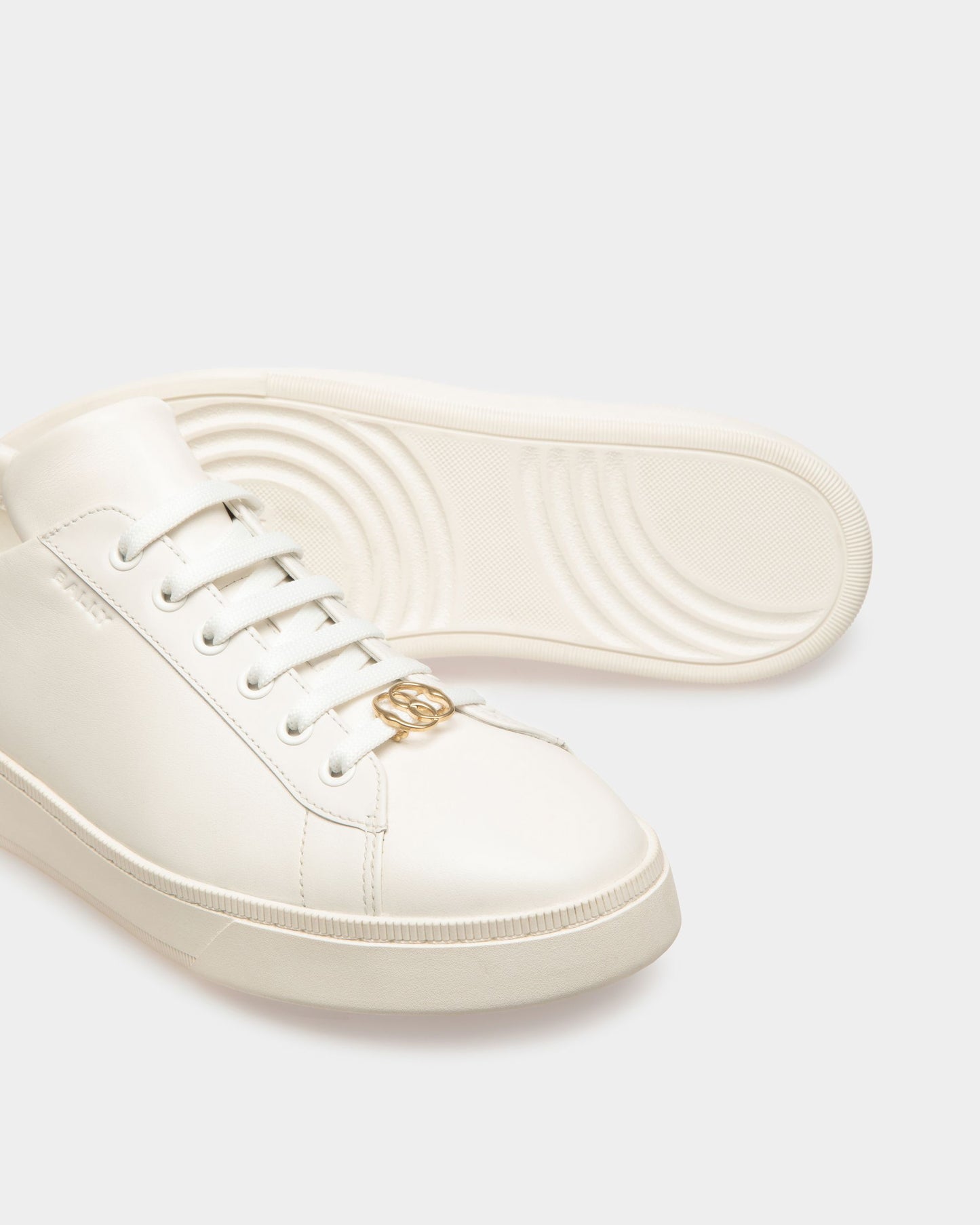 Ryver | Men's Sneakers | White Leather | Bally | Still Life Detail