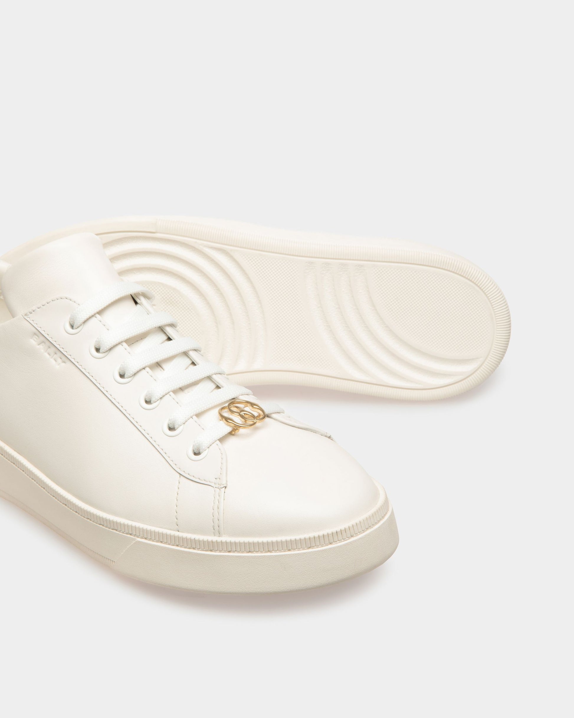 Ryver | Men's Sneakers | White Leather | Bally | Still Life Detail