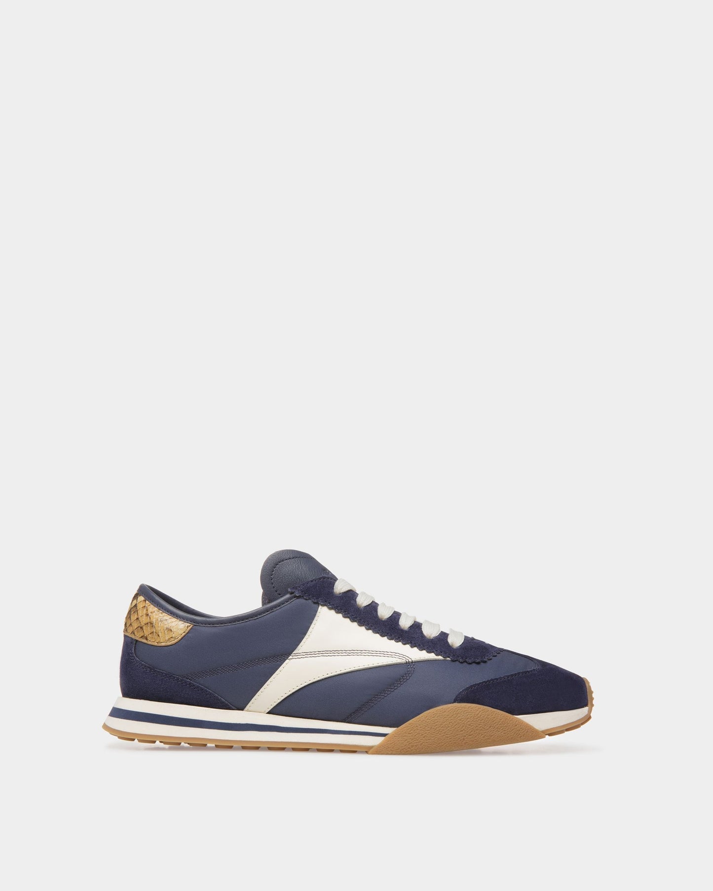 Sussex Sneakers In Marine And Bone Leather And Fabric