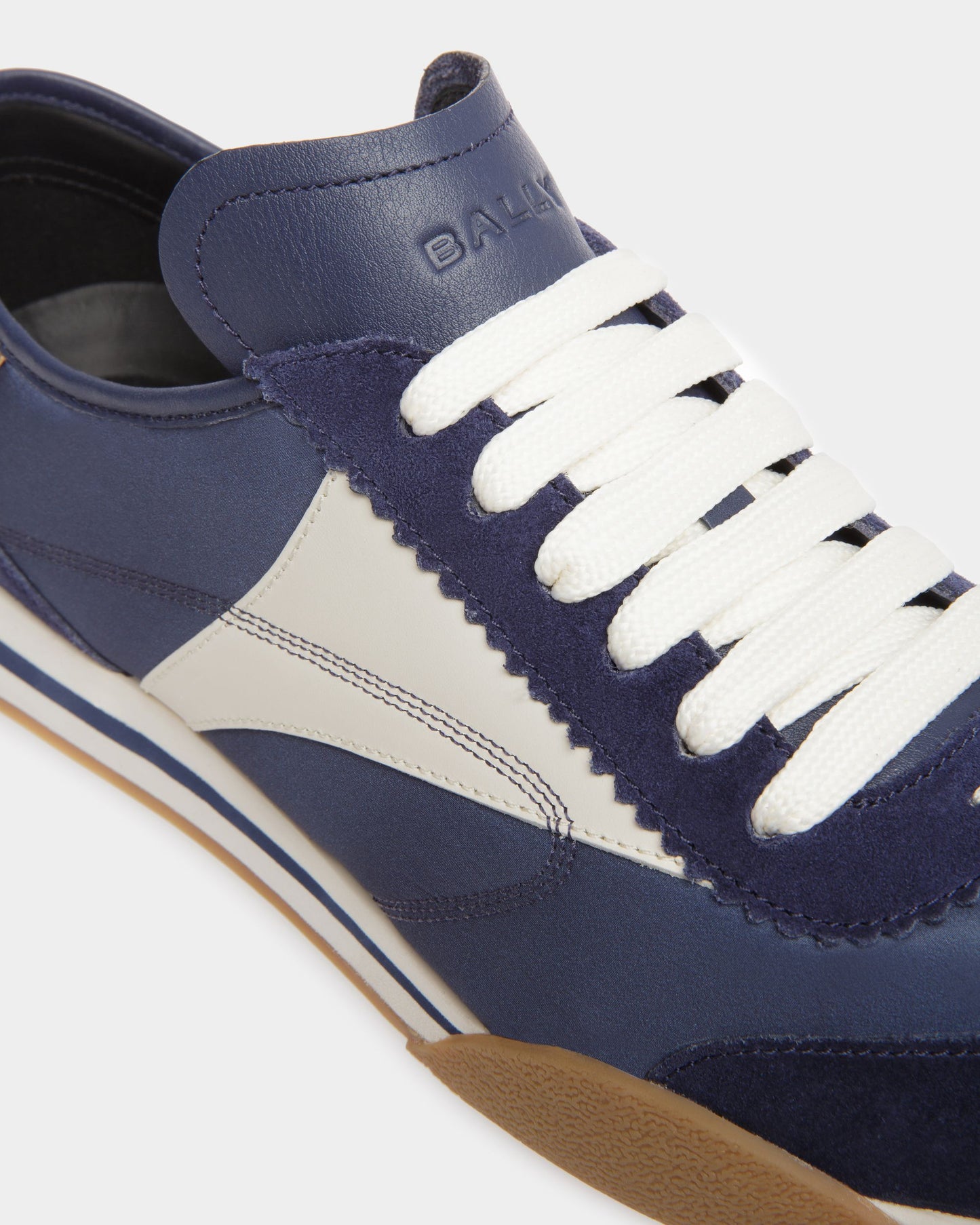 Sussex Sneakers In Marine And Bone Leather And Fabric
