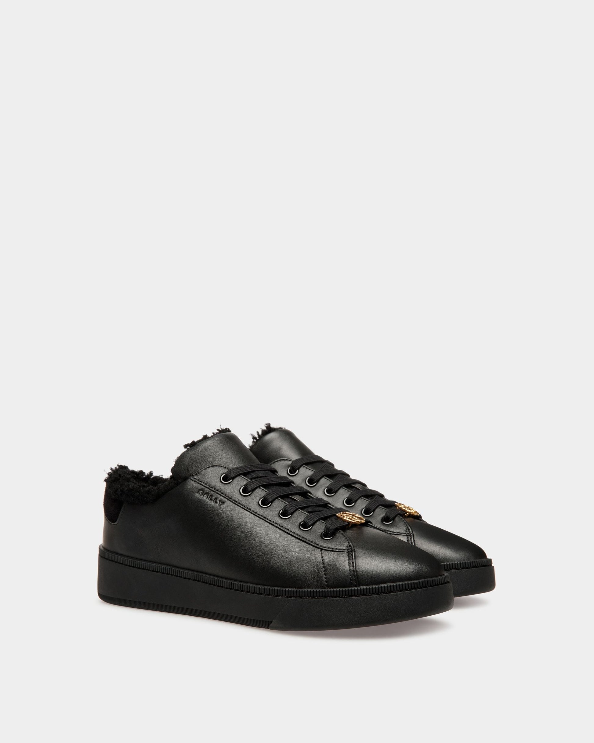 Ryver | Men's Sneakers | Black Leather | Bally | Still Life 3/4 Front