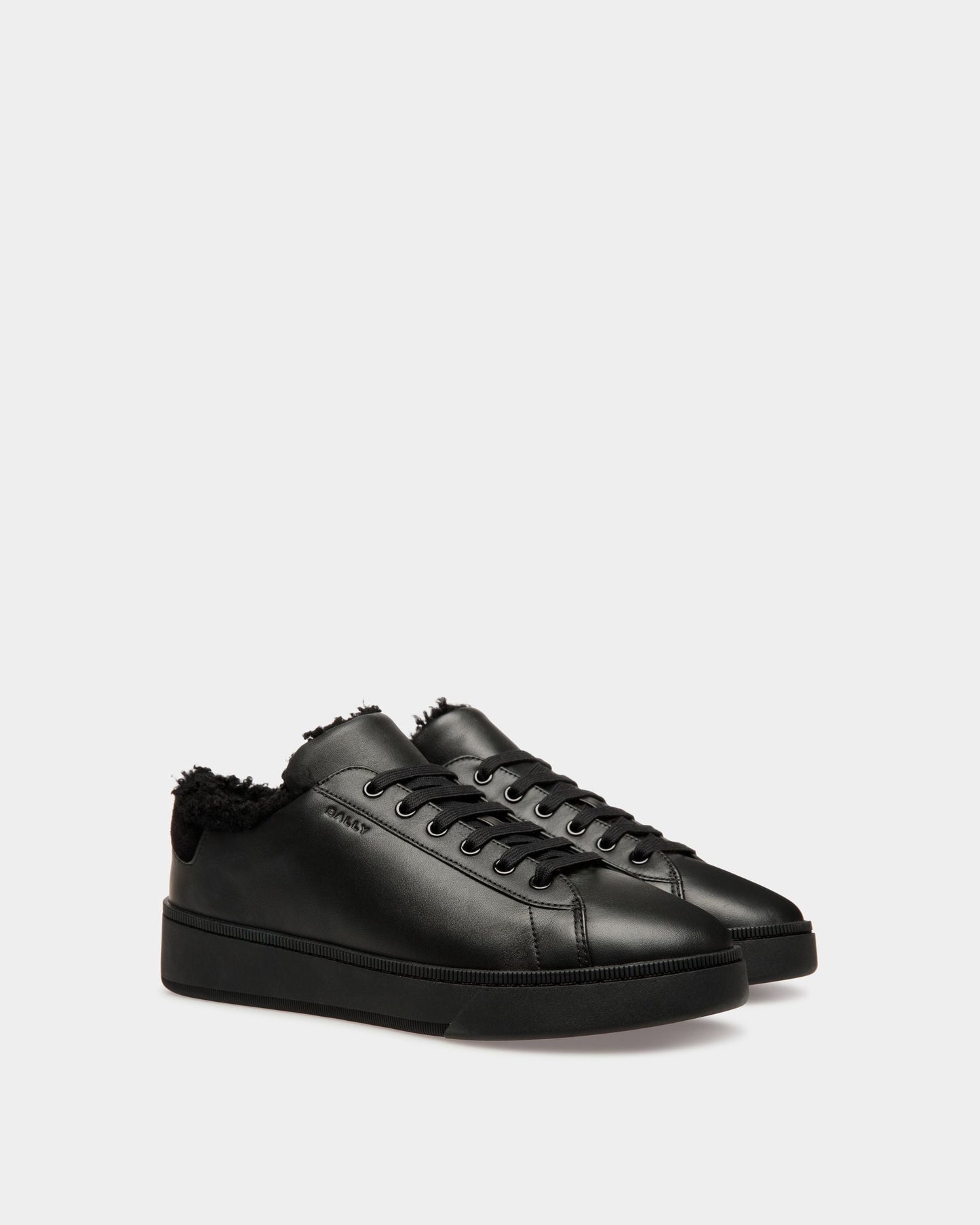Ryver | Men's Sneakers | Black Leather | Bally | Still Life 3/4 Back