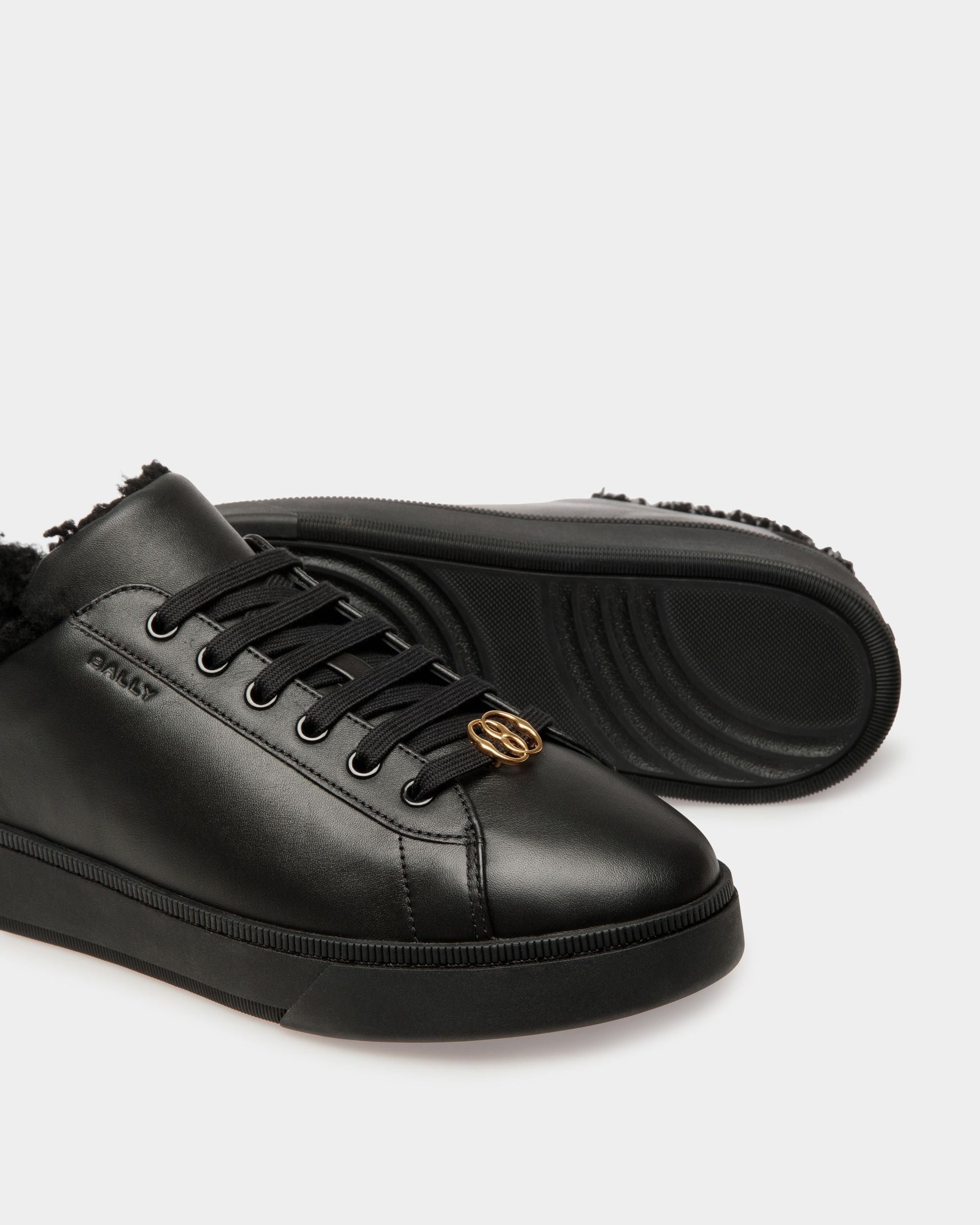 Ryver | Men's Sneakers | Black Leather | Bally | Still Life Detail