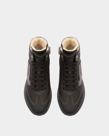 Darrel Leather Sneakers In Black