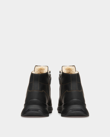 Darrel Leather Sneakers In Black