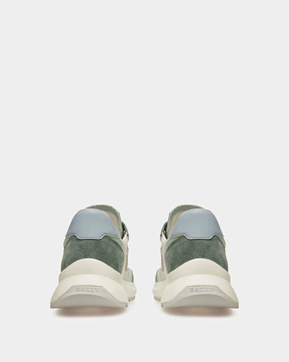 Demmy-T Leather And Fabric Sneakers In Sage